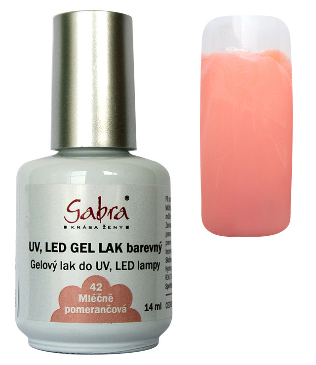 UV gel lak GABRA 42 mléčně pomerančová 14 ml | NEHTOVÁ MODELÁŽ - Gel laky UV gel lak GABRA 42 mléčně pomerančová 14 ml | NEHTOVÁ MODELÁŽ - Gel laky